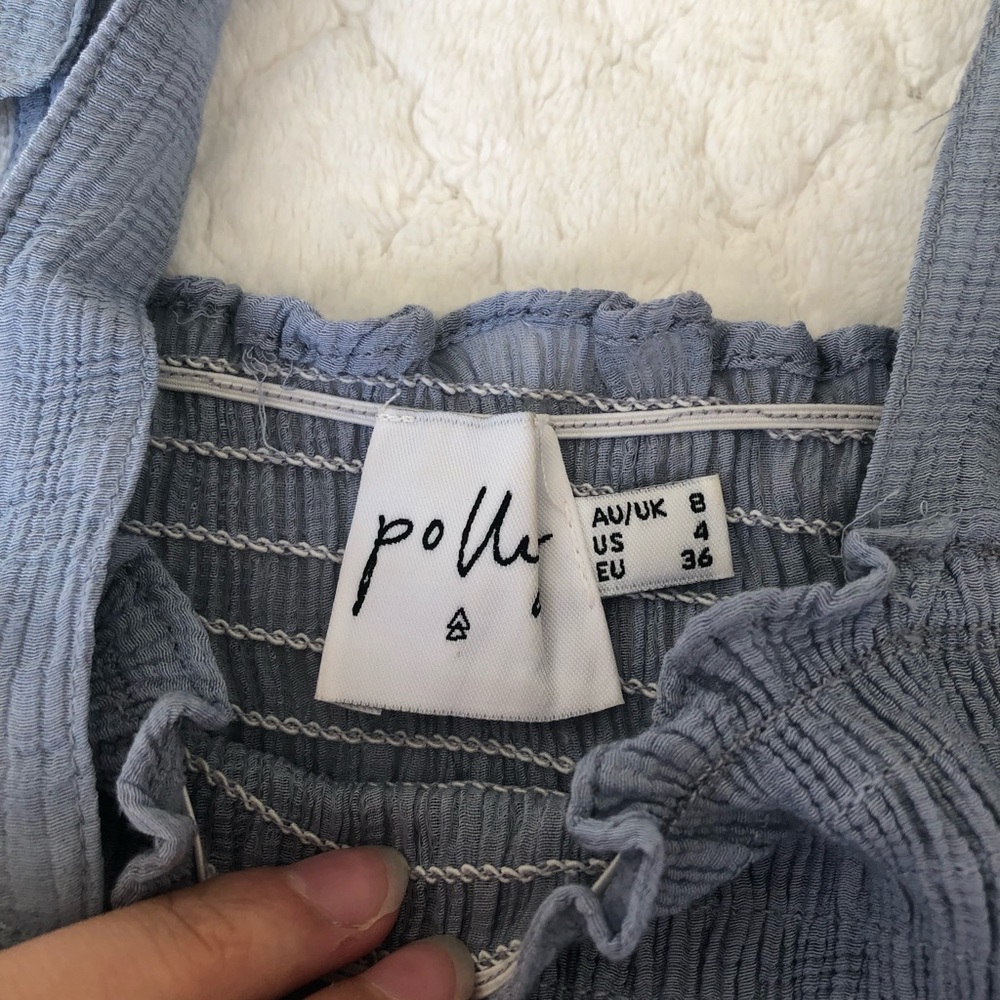 NEW blue tie straps princess polly tank top - Picture 7 of 12